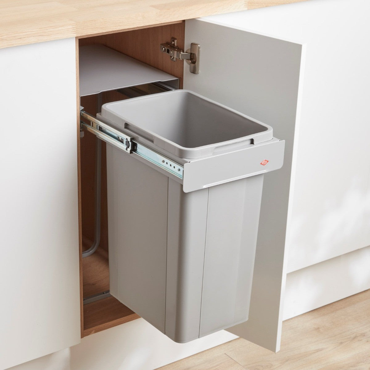 Wesco Bio single compartment 26 litre in-cupboard kitchen bin for 300mm wide hinged door cabinet 757WS211-85