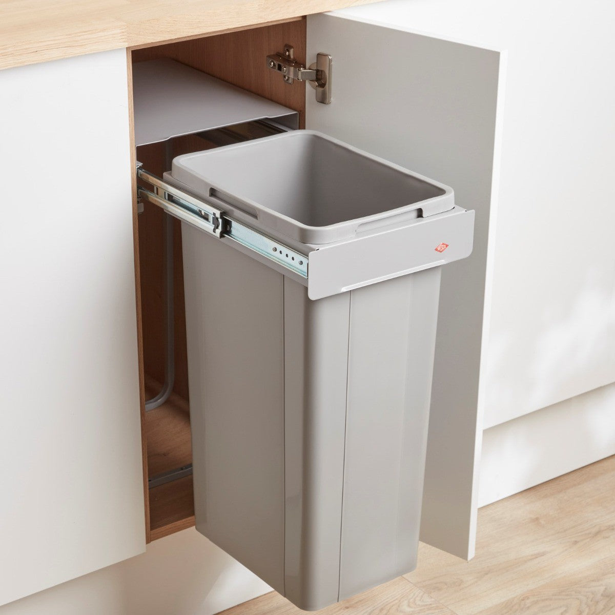 Wesco Bio single compartment 32 litre in-cupboard kitchen bin for 300mm wide hinged door cabinet 757WS221-85