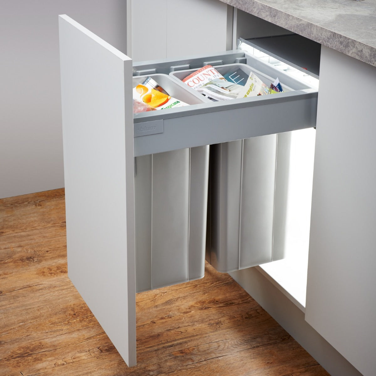 Pullboy-Z 34L 2-Compartment Recycler: 450mm Door
