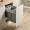 Wesco Pullboy-Z 2 compartment 58 Litre in-cupboard kitchen recycling bin for 500mm wide cabinet 827WS518-85